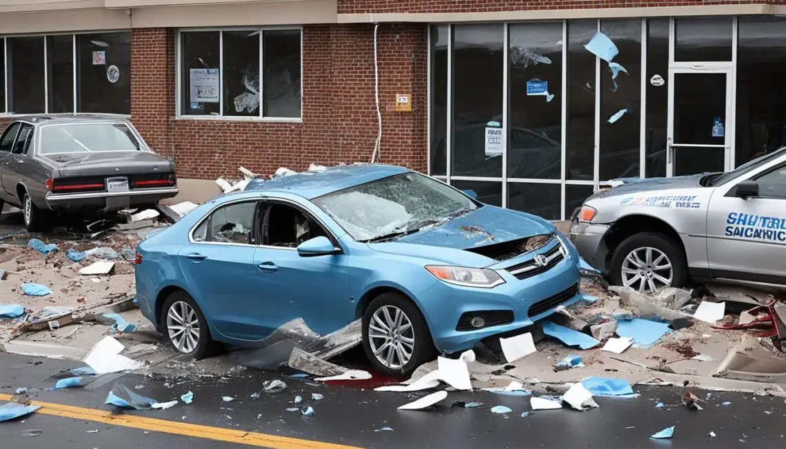 car crashes into animal clinic